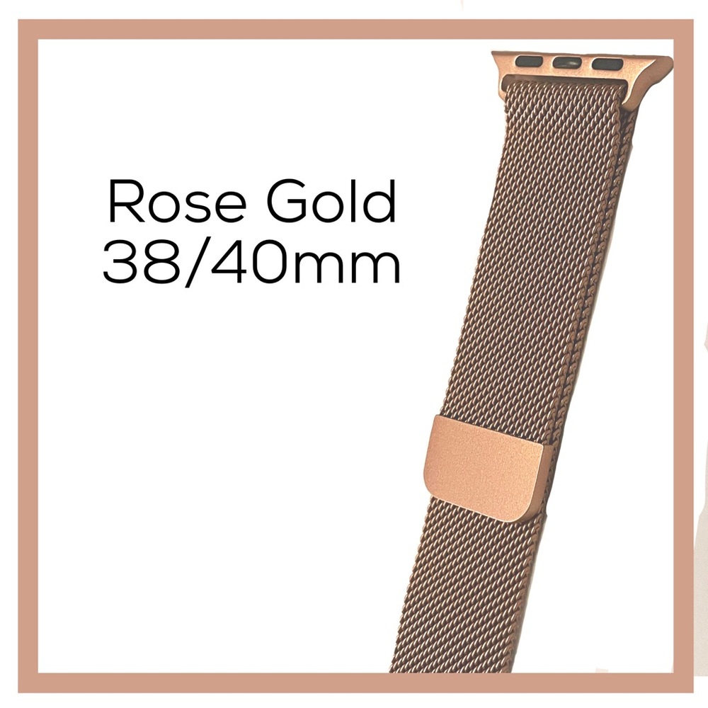 38/40mm Milanese Rose Gold Loop Mesh SS Band NWT